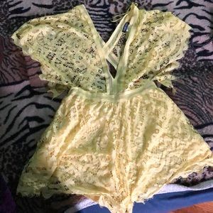 Fashion nova yellow romper
